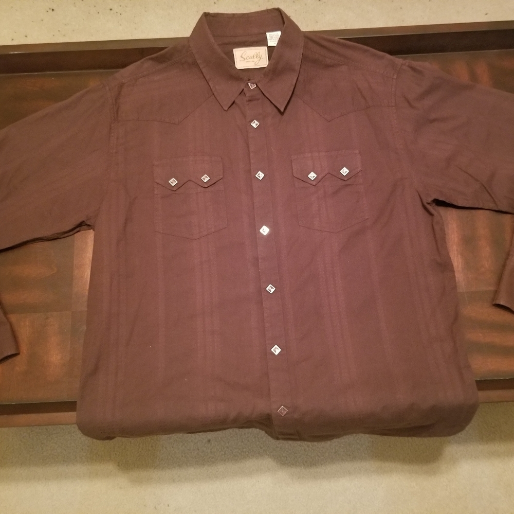 Brown Scully dress shirts like new